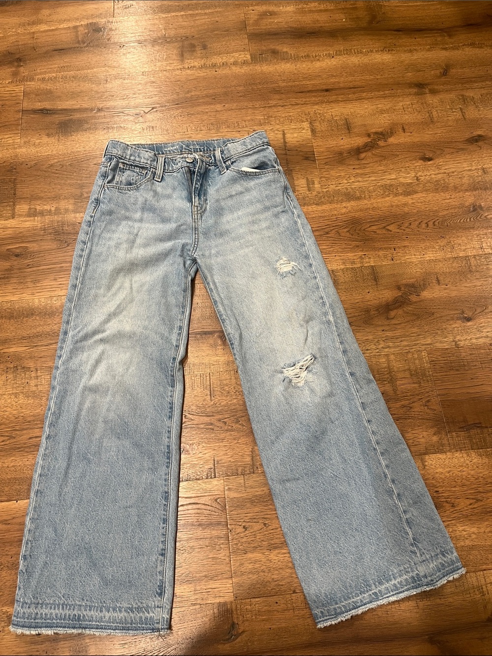 100% cotton, Old Navy baggy wide leg girl jeans size 16